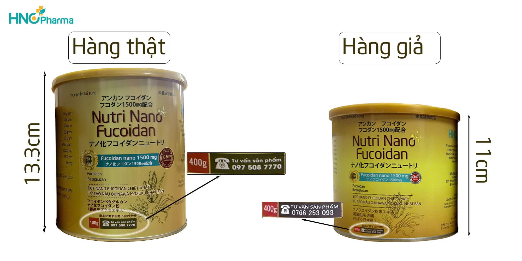 THÔNG BÁO PHÂN BIỆT HÀNG GIẢ, HÀNG NHÁI SẢN PHẨM NUTRI NANO FUCOIDAN